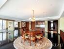 Spacious Dining Room with Large Windows and City View