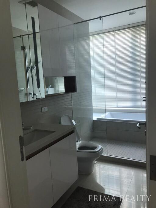 Modern bathroom with natural light