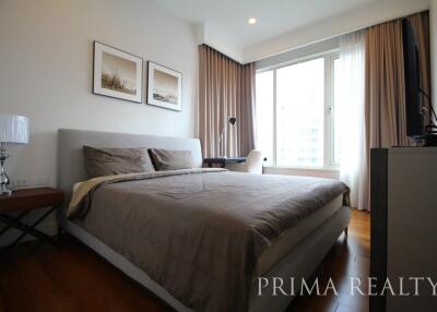 Cozy modern bedroom with ample natural light