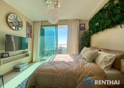 Ready today at Riviera jomtien, 12th floor studio, sea view, comes with complete furniture