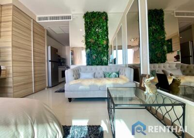 Ready today at Riviera jomtien, 12th floor studio, sea view, comes with complete furniture