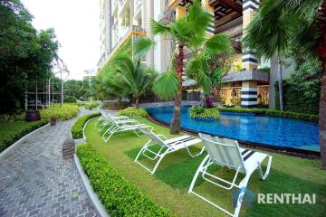 Ready today at Riviera jomtien, 12th floor studio, sea view, comes with complete furniture