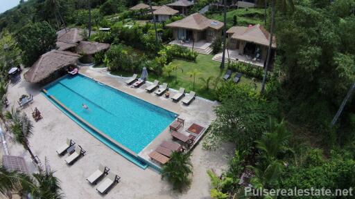 Two Waterfront Jindarin Beach Resort Bungalows for Sale on Cocunut Island, Phuket