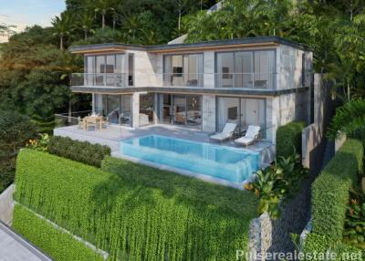 Luxury 4-Bedroom Sea View Ao Yon Beach Villa for Sale in Private Resort-style Beach Pool Complex