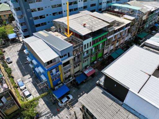 Aerial view of city buildings