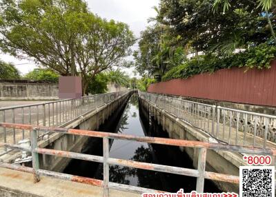 Outdoor Canal View Between Buildings