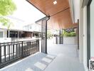 Spacious covered patio area with modern design