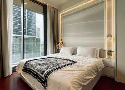 Modern Bedroom with Large Window and City View