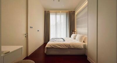 Cozy modern bedroom with natural light