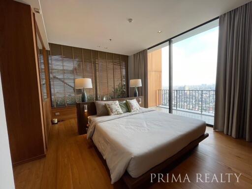 Spacious Modern Bedroom with City View