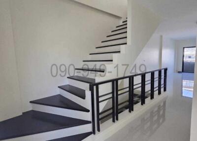 Modern staircase in a residential building with sleek design