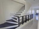 Modern staircase in a residential building with sleek design