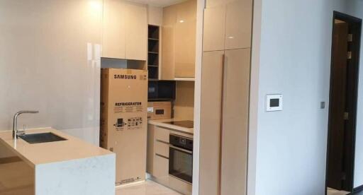 Modern kitchen with new appliances and ample cabinet space