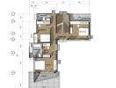 Detailed architectural floor plan of a modern apartment