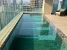 Luxurious private infinity pool overlooking the city skyline