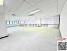 Spacious commercial open space with large windows