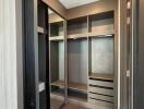 Spacious bedroom closet with modern design