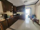 Spacious kitchen with modern appliances and ample cabinetry