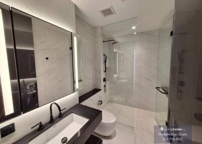 Modern bathroom interior with elegant design features