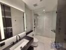 Modern bathroom interior with elegant design features