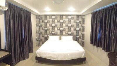 Elegant and modern bedroom with stylish interior