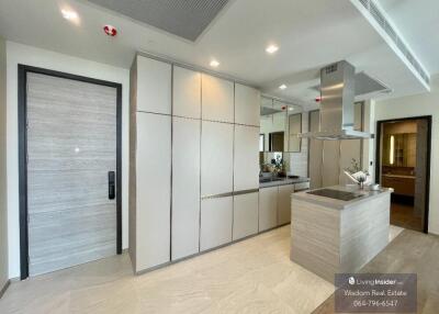 Modern minimalist kitchen with integrated appliances and ample storage