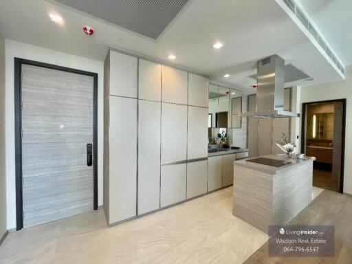 Modern minimalist kitchen with integrated appliances and ample storage
