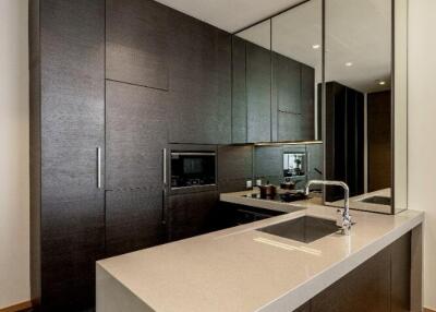 Modern kitchen with sleek design and integrated appliances