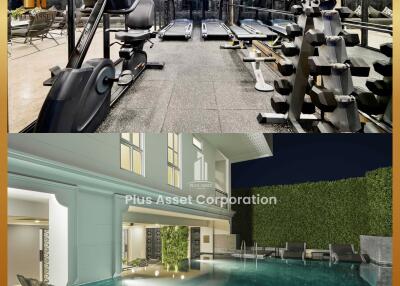 Modern gym and luxurious pool at Pius Asset Corporation