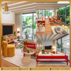 Elegant and well-furnished apartment living spaces including living room, dining area, and bedroom