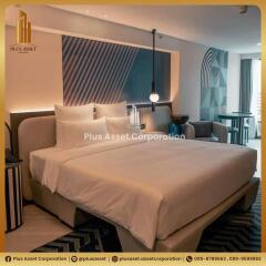 Elegant modern bedroom with sophisticated interior design