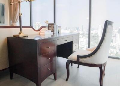 Elegant home office with city view