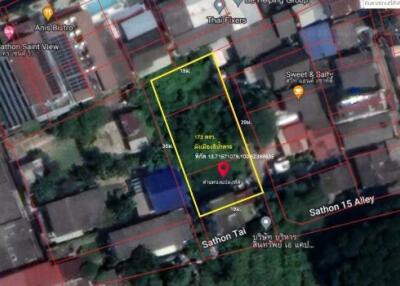 Arial view of a property location on a map