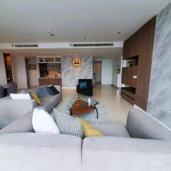 Spacious modern living room with open plan layout