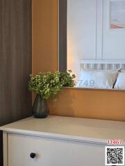 Elegant bedroom corner with stylish decor