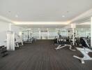 Spacious modern gym facility in residential building