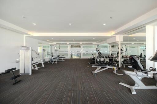 Spacious modern gym facility in residential building