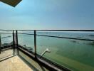 Spacious balcony with panoramic sea view