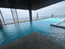 Luxurious rooftop infinity pool overlooking a sprawling cityscape
