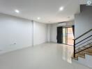 Spacious and modern living room with natural light