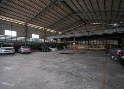 Industrial warehouse interior used for parking