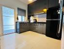 Modern kitchen with stylish cabinets and ample lighting