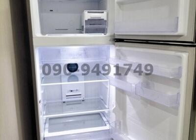 Open refrigerator in a modern kitchen