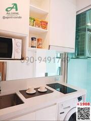 Compact modern kitchen with appliances