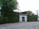 Ivy-covered gated entrance to a residential property