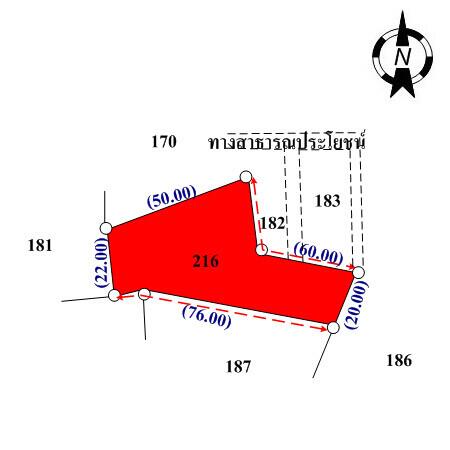 2,104 Sqm. Land listed for ฿ 3,000,000.