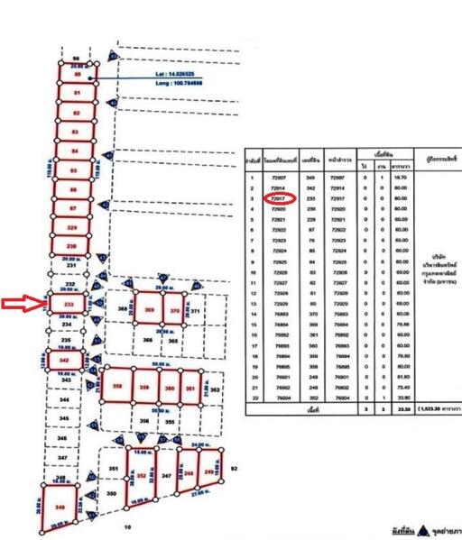 240 Sqm. Land listed for ฿ 720,000.