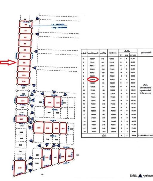 240 Sqm. Land listed for ฿ 720,000.