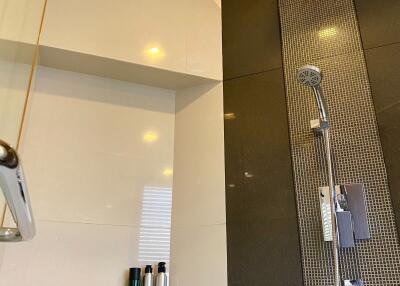 Modern bathroom with walk-in shower