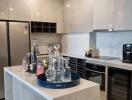 Modern kitchen with high-end appliances and stylish decor